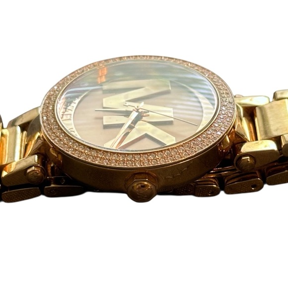 Women's Parker Rose Gold-Tone Stainless Steel Bracelet Watch 39mm MK5865 - Picture 8 of 11